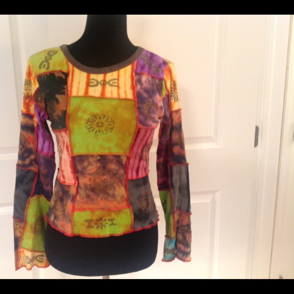 Tie-dyed Multiple color blouse